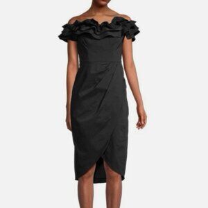 Aidan Mattox NWT Off The Shoulder Ruffle Cocktail Dress
